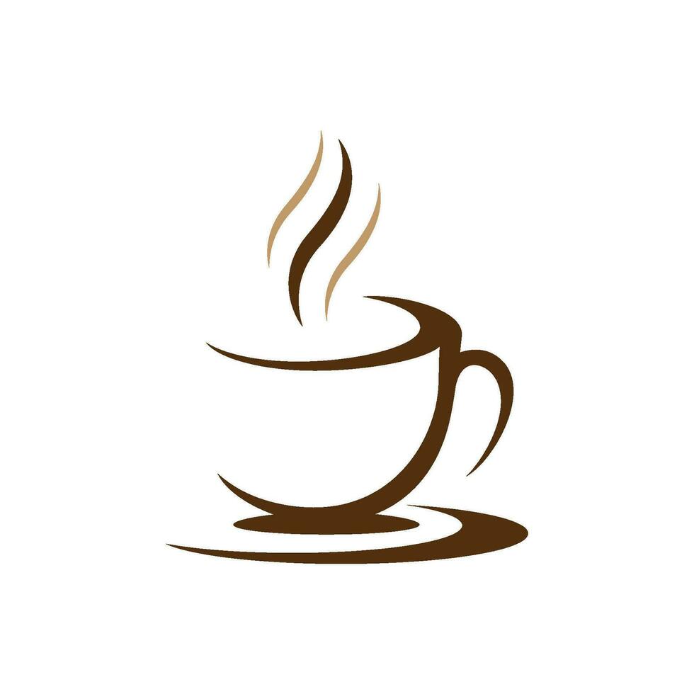 Kaffeetasse-Logo-Vorlage vektor