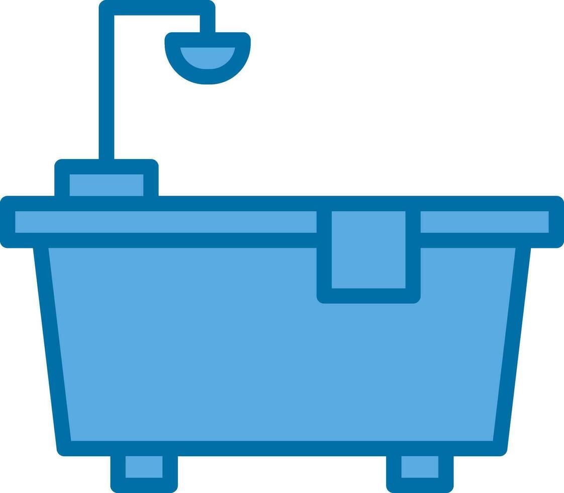 Badewanne-Vektor-Icon-Design vektor