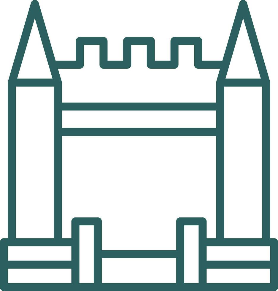 aufblasbar Schloss Vektor Symbol Design