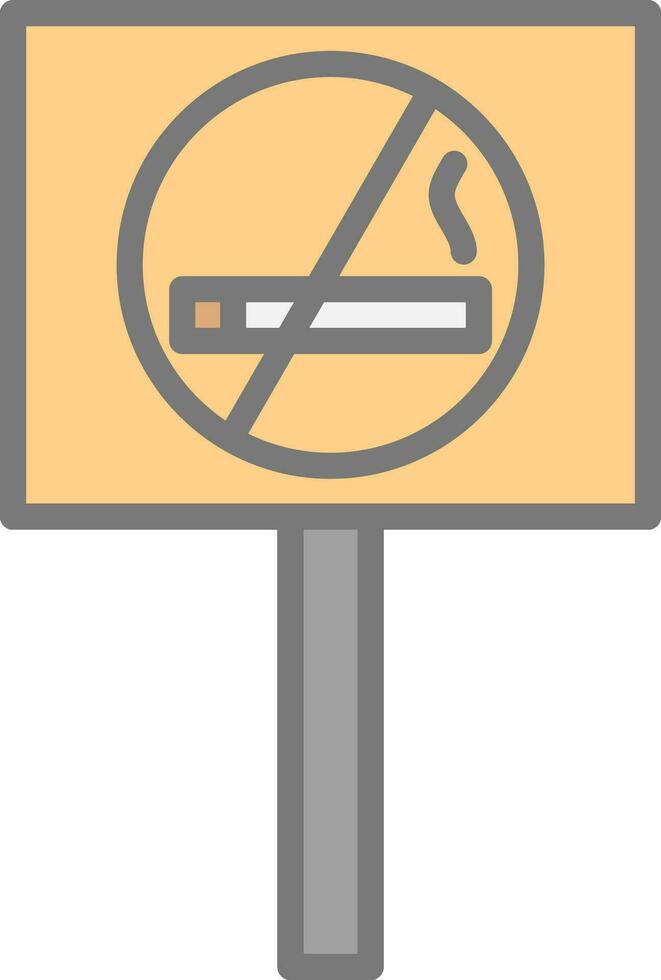 rökning inte tillåten vektor ikon design