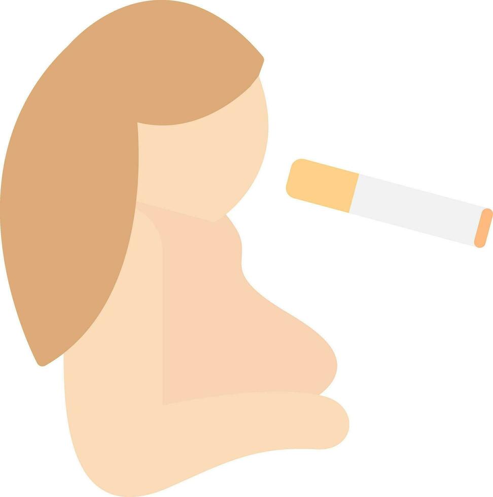 Mädchen Rauchen Vektor Symbol Design
