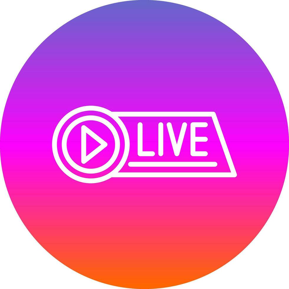Live-Streaming-Vektor-Icon-Design vektor