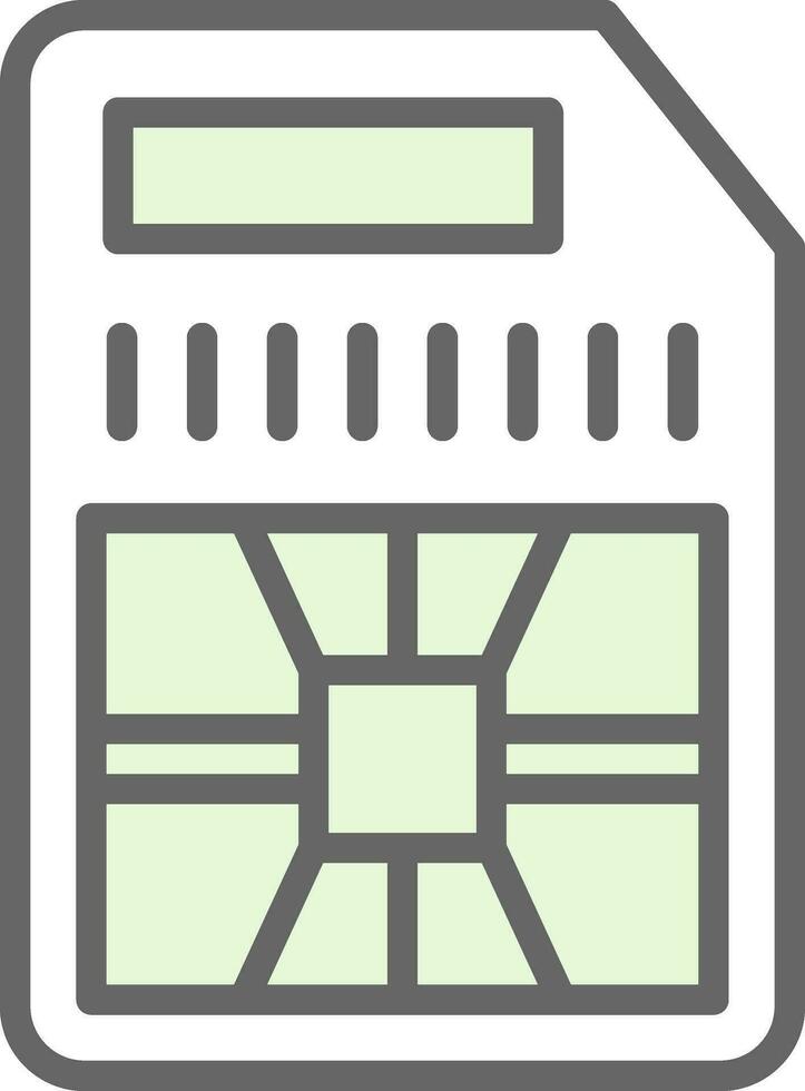 SIM-Karten-Vektor-Icon-Design vektor