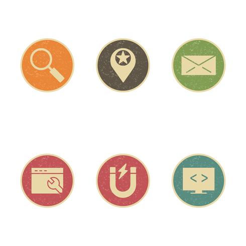 Satz von Vector SEO Search Engine Optimization Icons