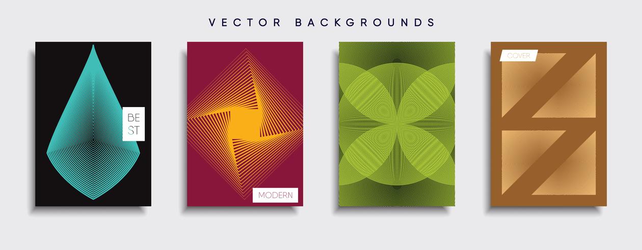 Minimal vektor täckdesign. Framtida affischmall.