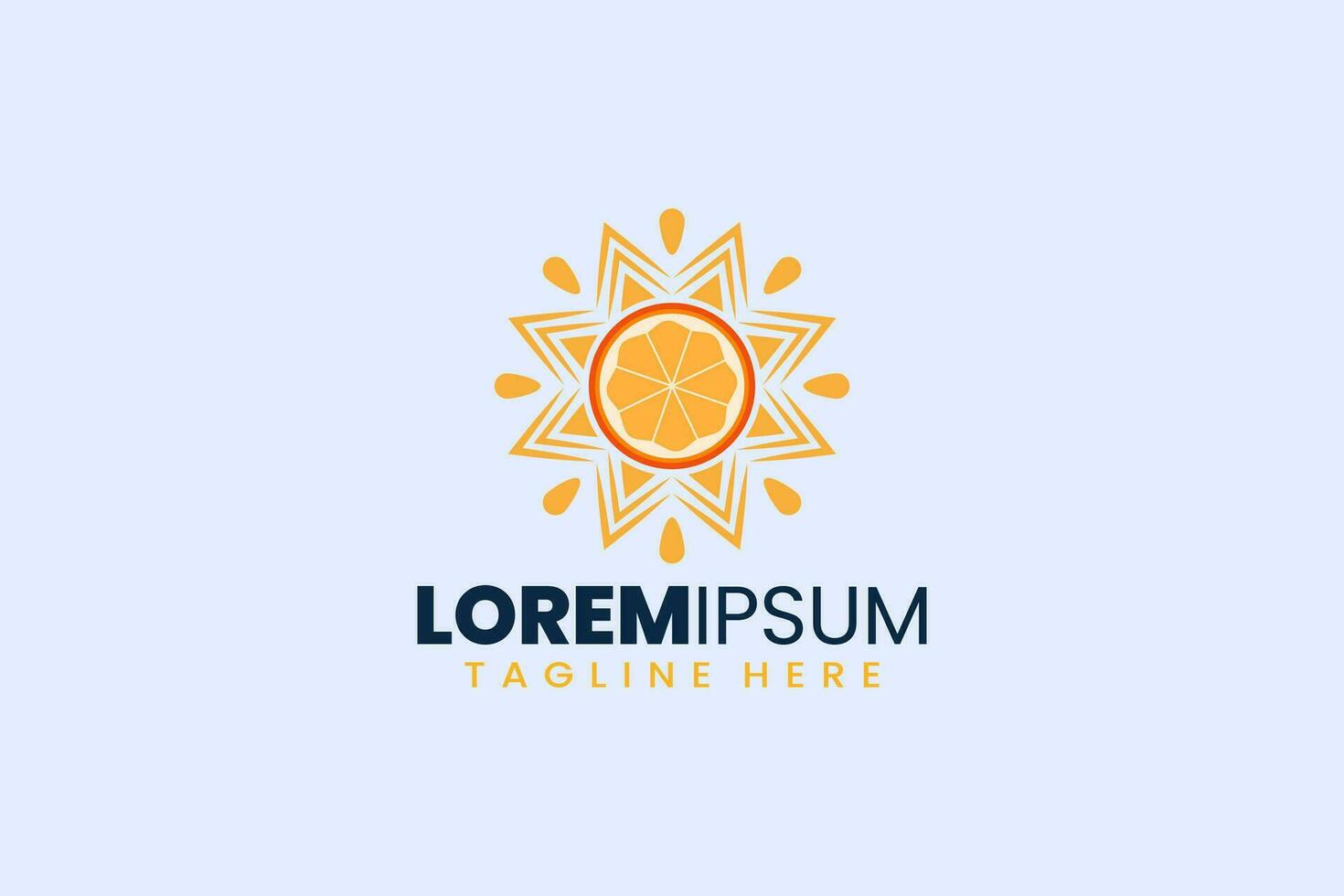 modern einfach Orange Obst Sonne Logo Symbol Vorlage vektor