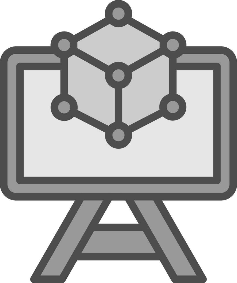 3D-Modellierungsvektor-Icon-Design vektor