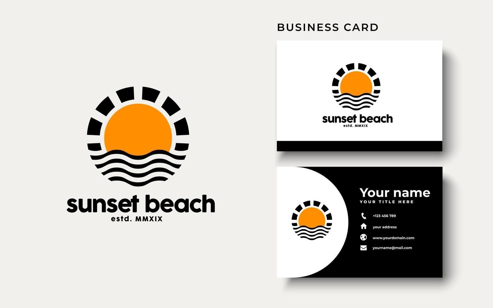 solnedgång logo design inspiration vektor