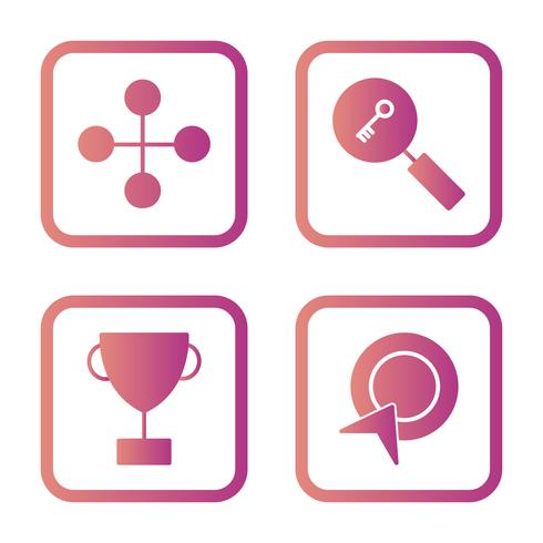 Satz von Vector SEO Search Engine Optimization Icons