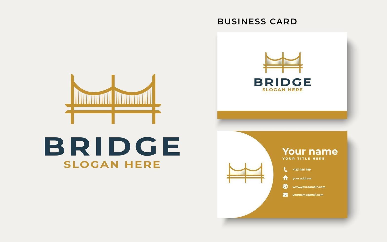 Bridge-Logo-Vorlage. Vektor-Illustration vektor