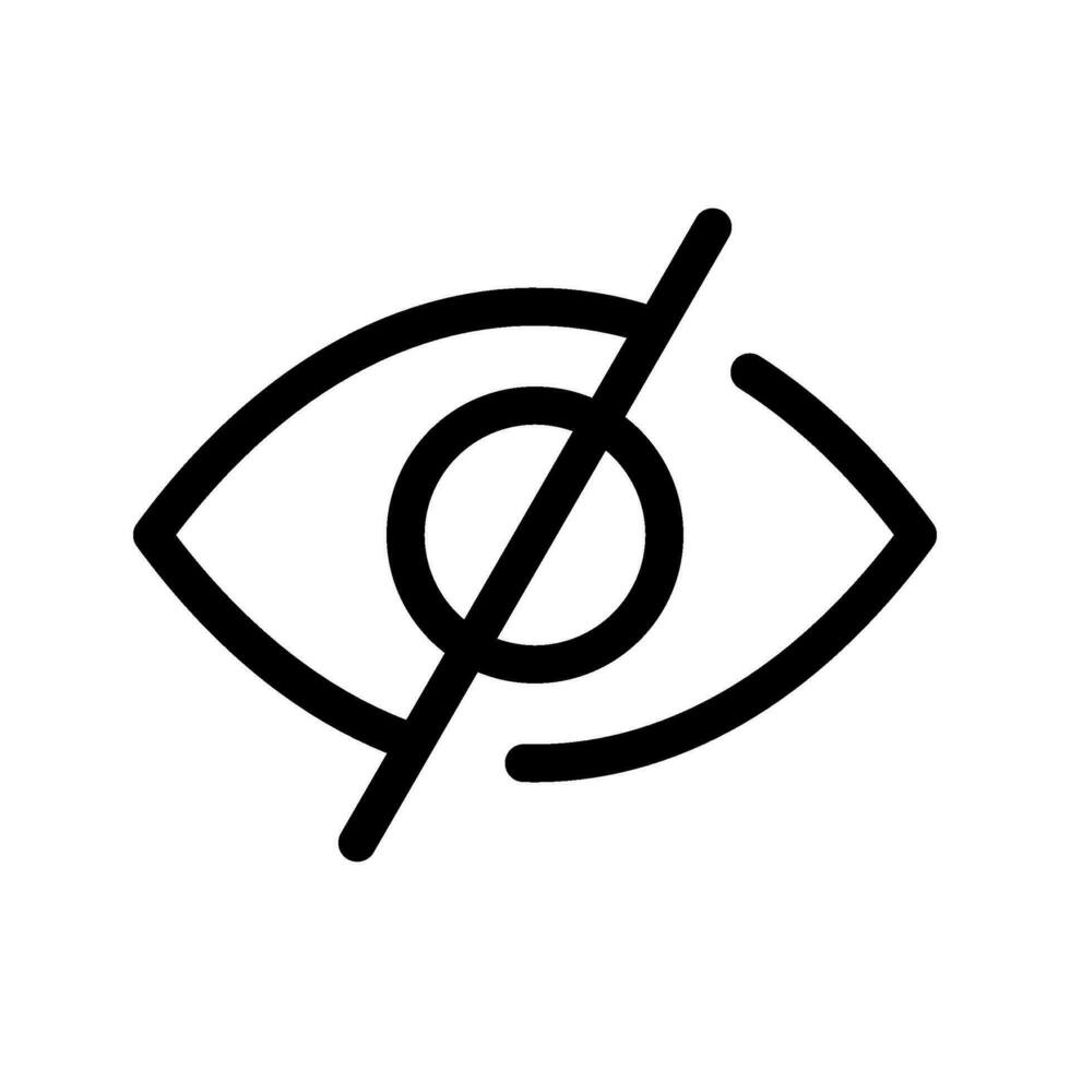 Auge Schrägstrich Symbol Vektor Symbol Design Illustration