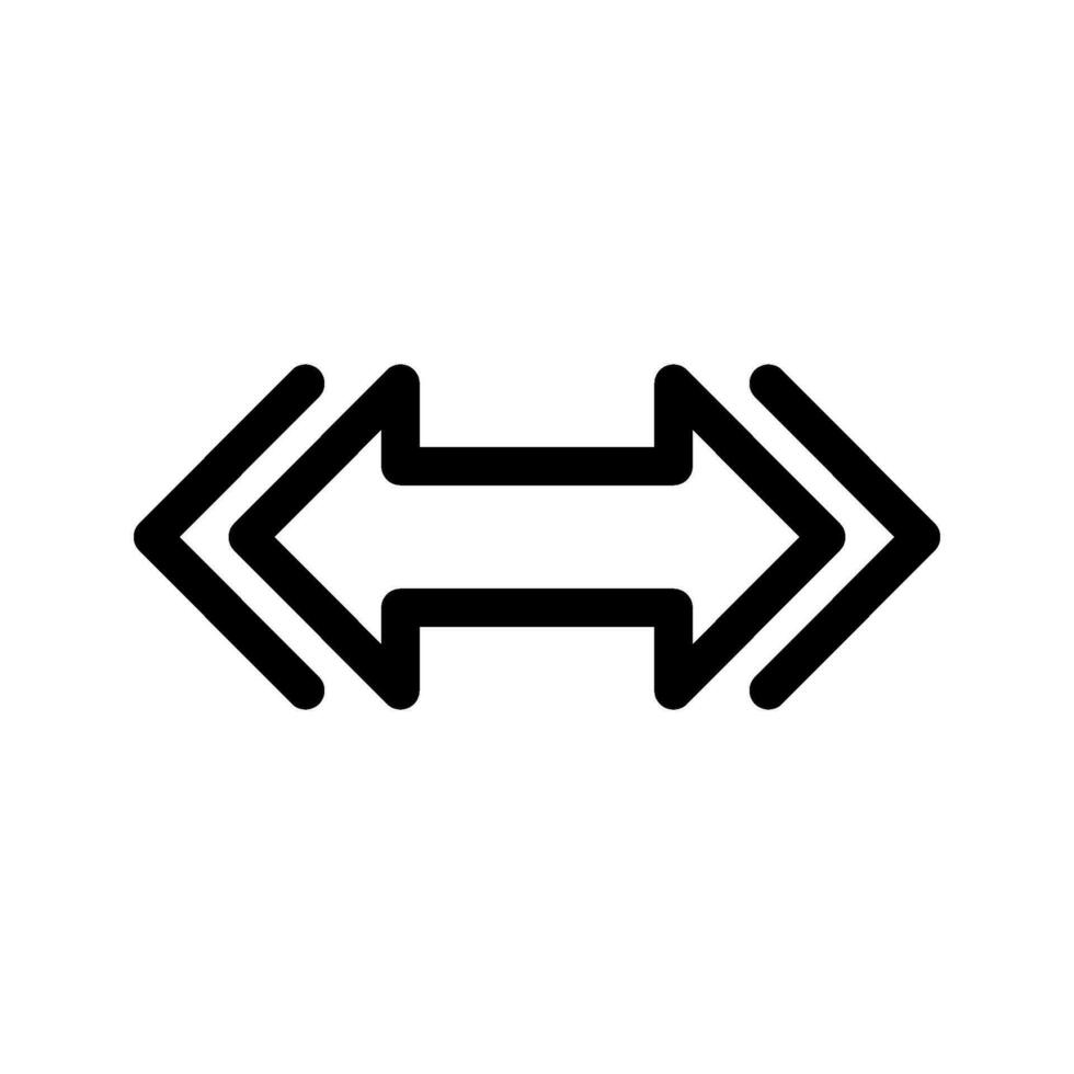 flytta vågrätt ikon vektor symbol design illustration