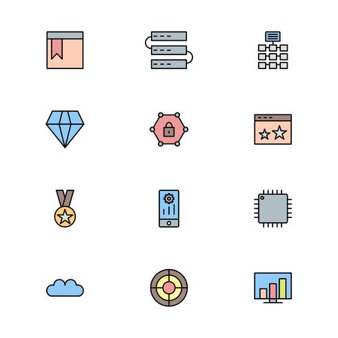 Satz von Vector SEO Search Engine Optimization Icons