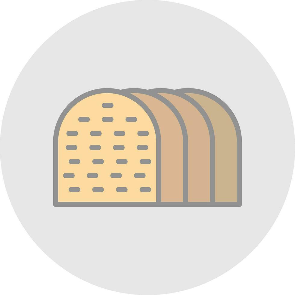 rostat bröd vektor ikon design