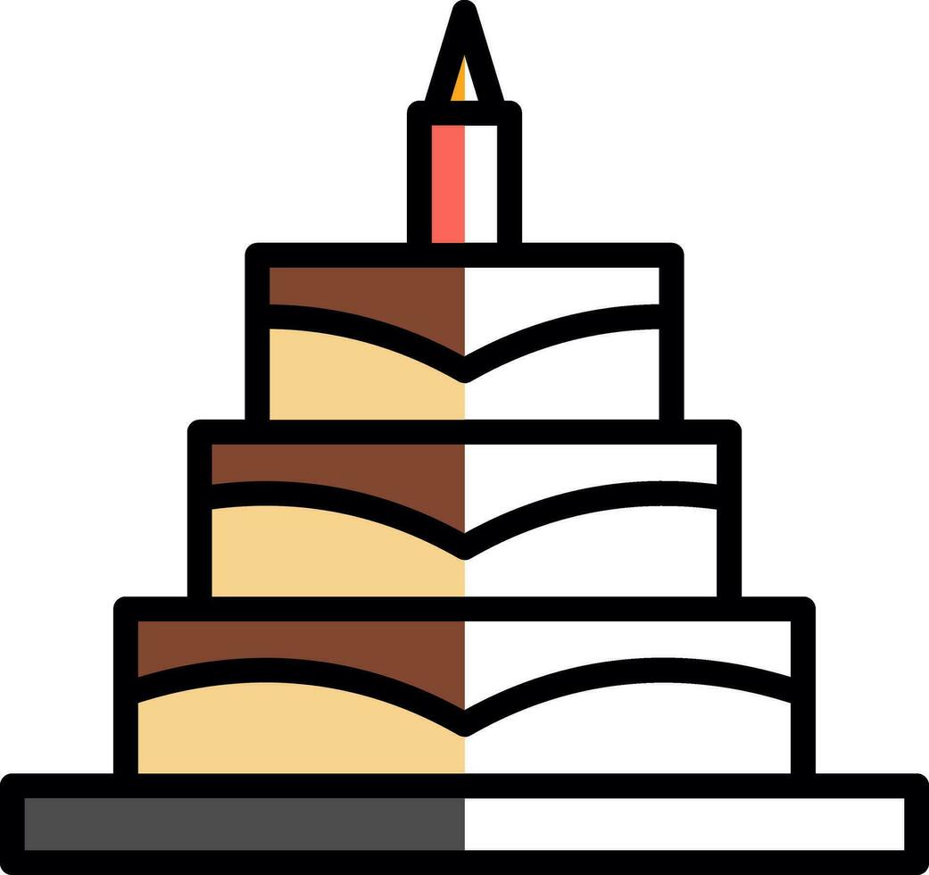 Geburtstag Kuchen Vektor Symbol Design