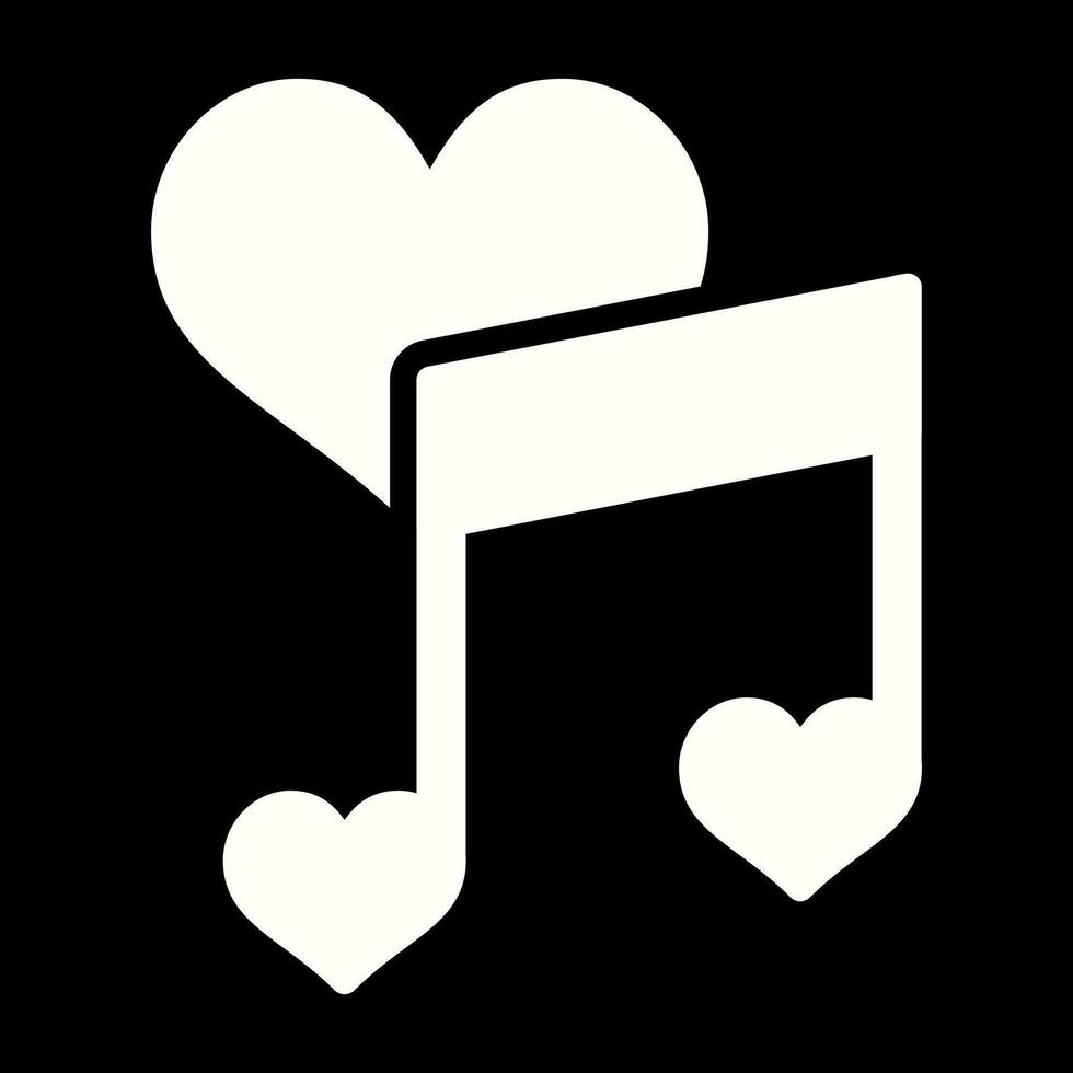 kärlek låtar vektor ikon