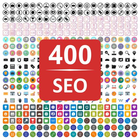 Satz von Vector SEO Search Engine Optimization Icons