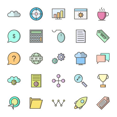 Satz von Vector SEO Search Engine Optimization Icons