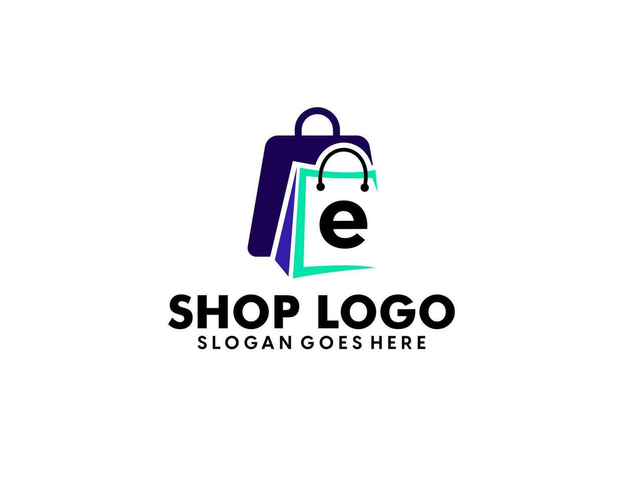 Online-Shop-Logo-Designs-Vorlage, Vektorillustration vektor