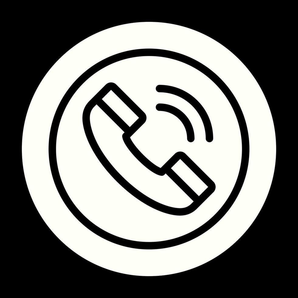 Kreis Telefon Vektor Symbol