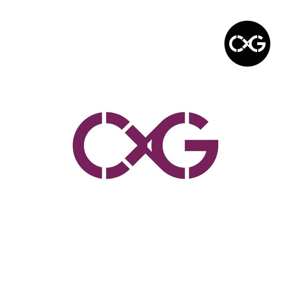 brev cxg monogram logotyp design vektor