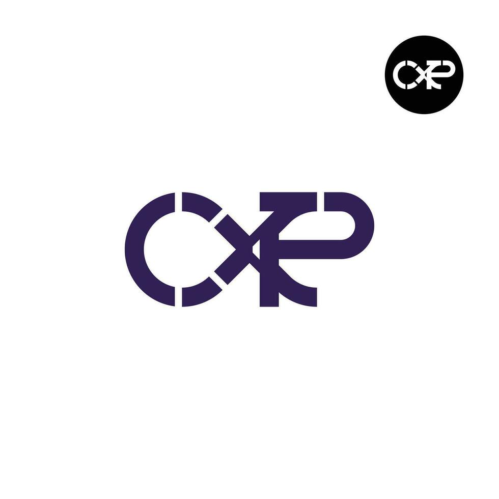 brev cxp monogram logotyp design vektor