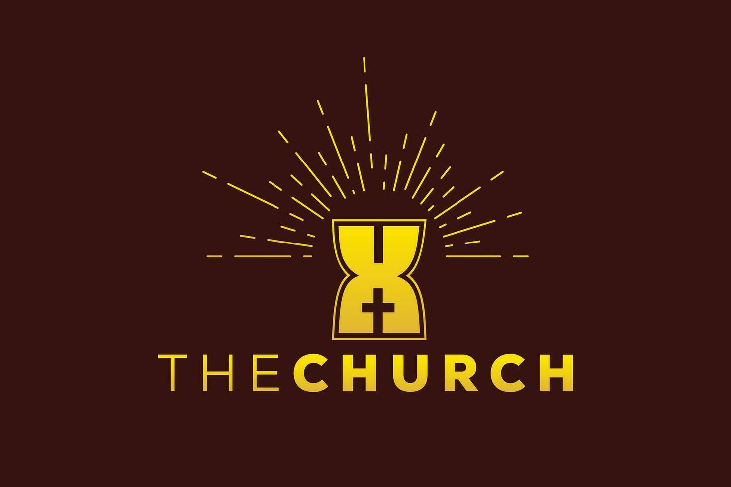trendig och professionell brev x kyrka tecken kristen och fredlig vektor logotyp design