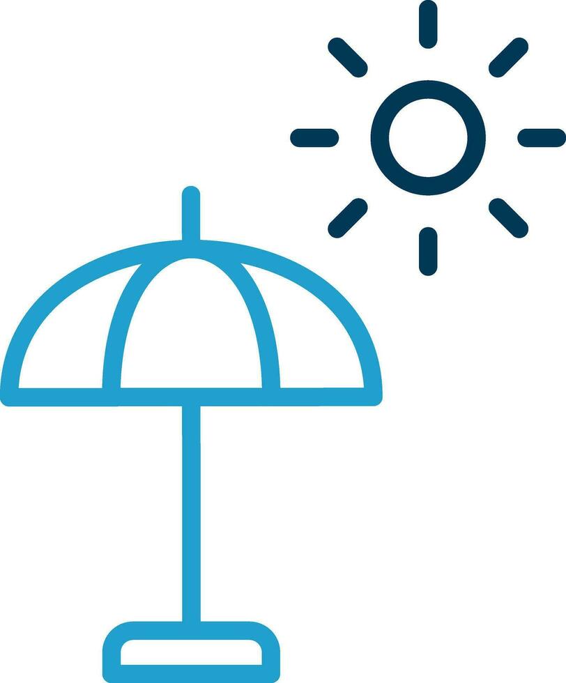 Sonne Regenschirm Vektor Symbol Design