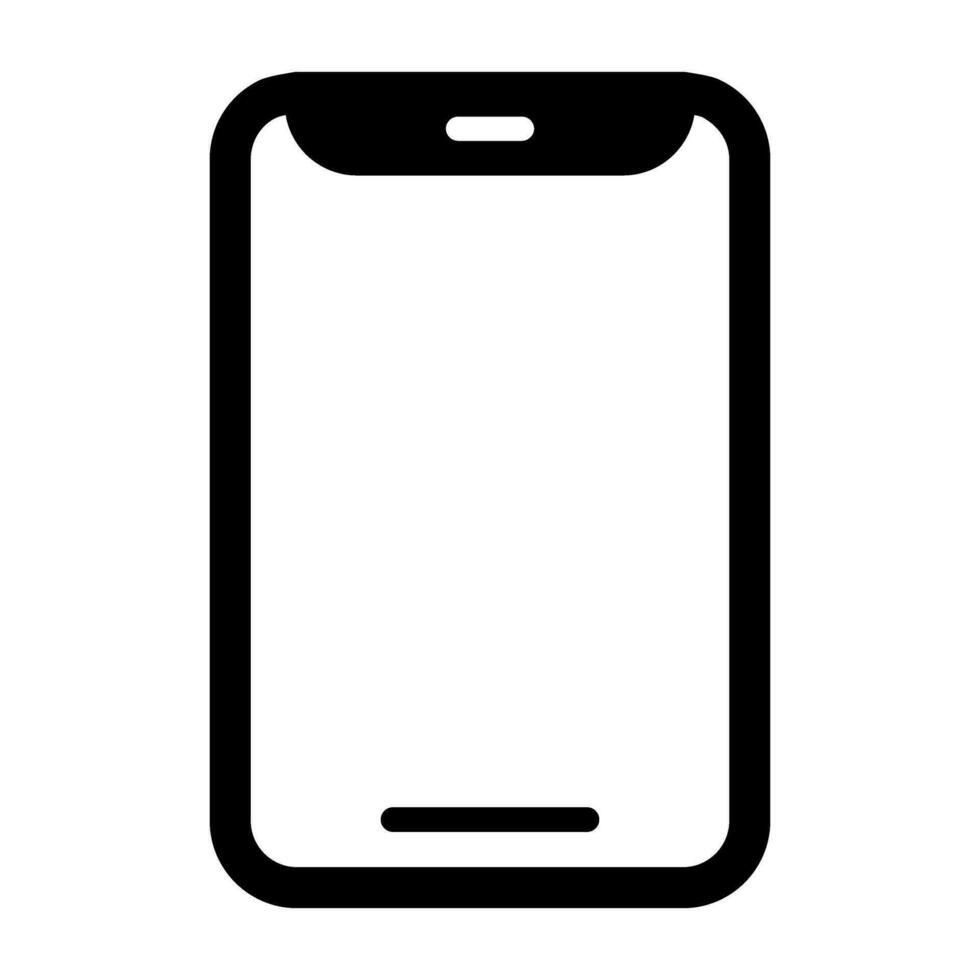 Handy, Mobiltelefon Einkerbung Vektor Symbol