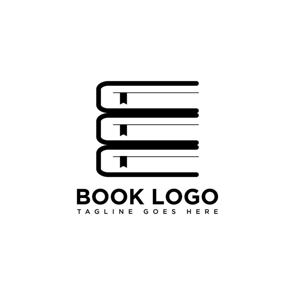 bok logotyp design. isolerat i vit bakgrund. bok ikon. modern design. vektor illustration