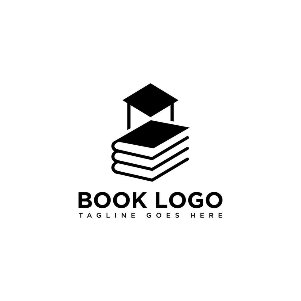 bok logotyp design. isolerat i vit bakgrund. bok ikon. modern design. vektor illustration