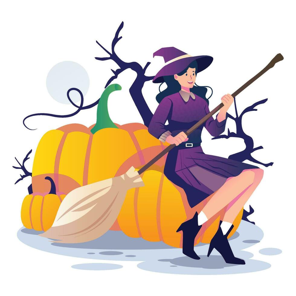 Lycklig halloween barn med deras föräldrar och halloween pumpor illustration bunt packa oktober vektor eps