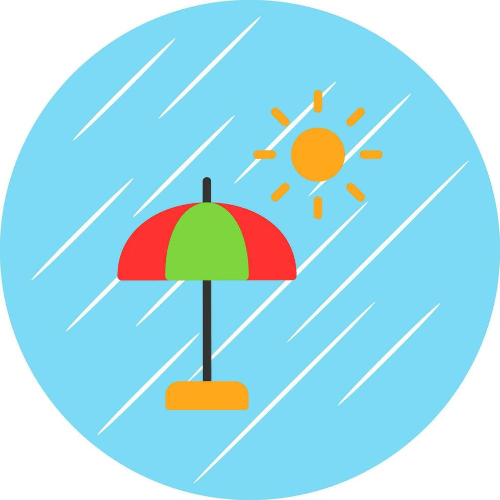 Sonne Regenschirm Vektor Symbol Design