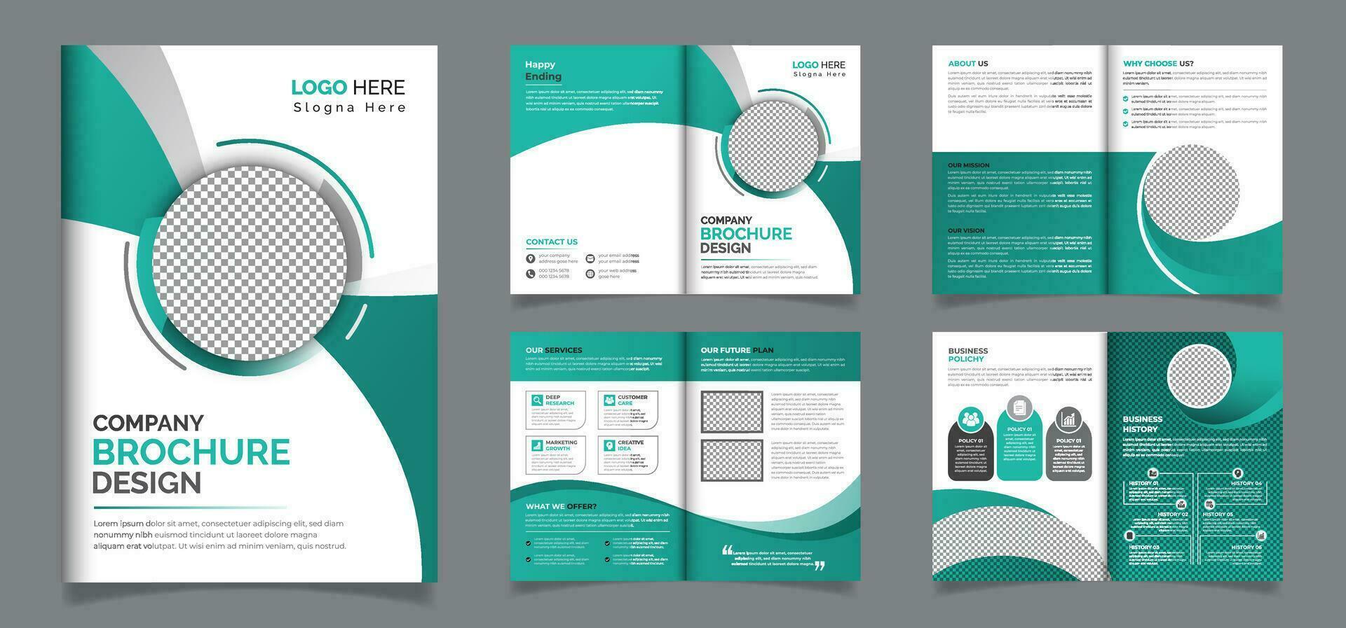 professionell och kreativ företags- företag broschyr minimalistisk design skriva ut mall vektor