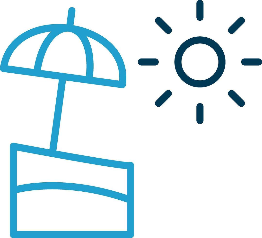 Sonne Regenschirm Vektor Symbol Design