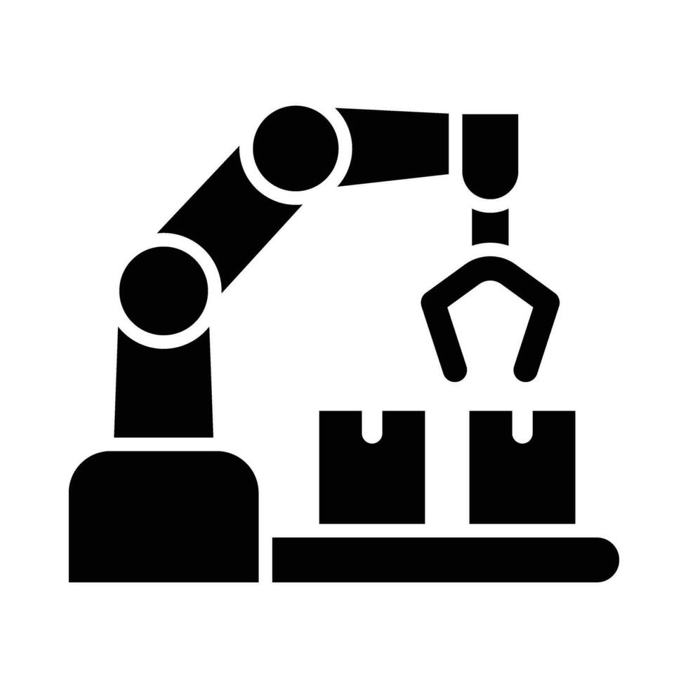robot ärm vektor glyf ikon för personlig och kommersiell använda sig av.