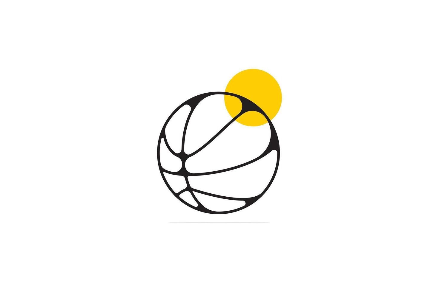 basketboll boll logotyp design. sport objekt och Utrustning ikon begrepp. sporter Träning symbol logotyp design. vektor