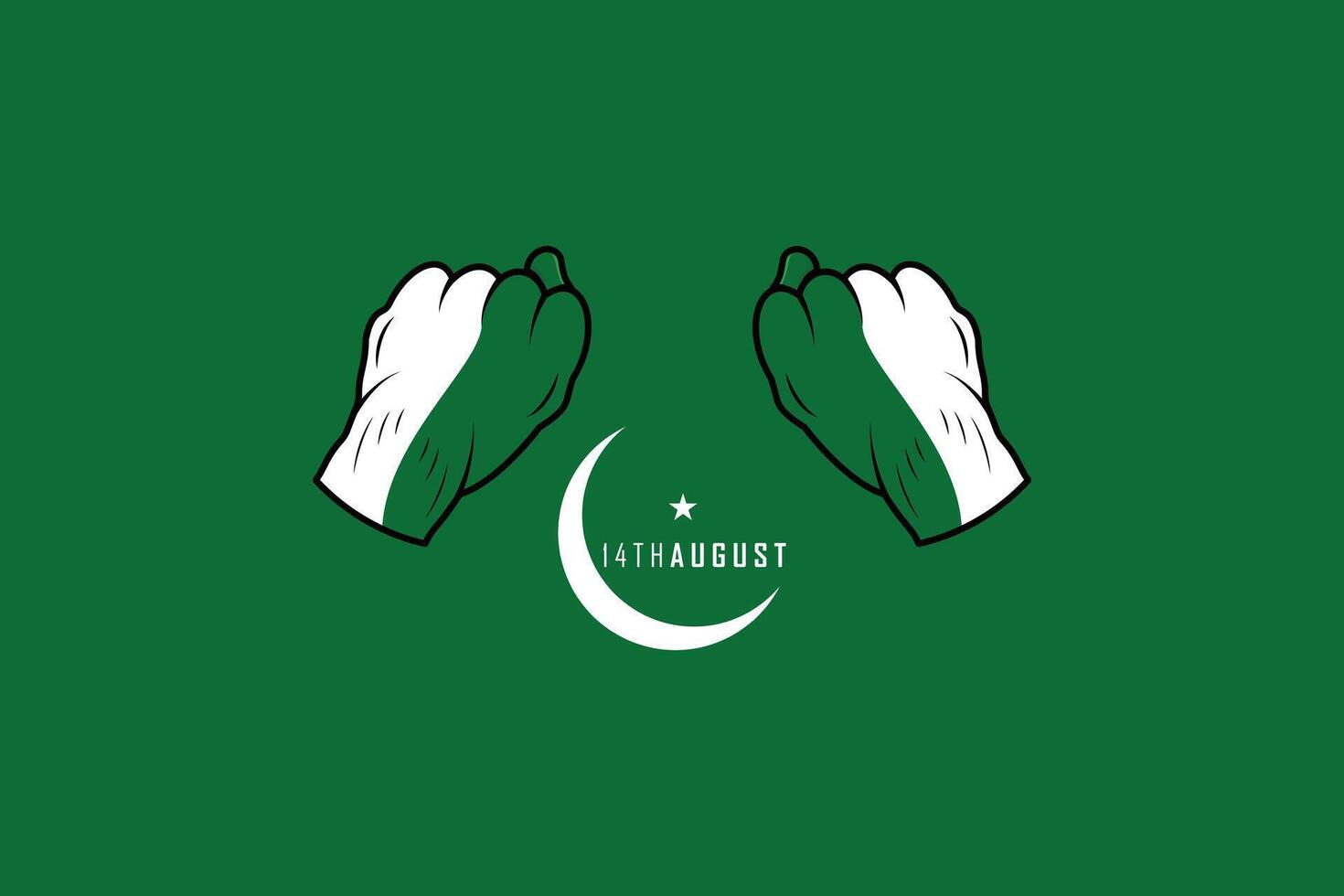 glücklich Unabhängigkeit Tag Pakistan.14 August Hintergrund. Vektor Illustration Design.