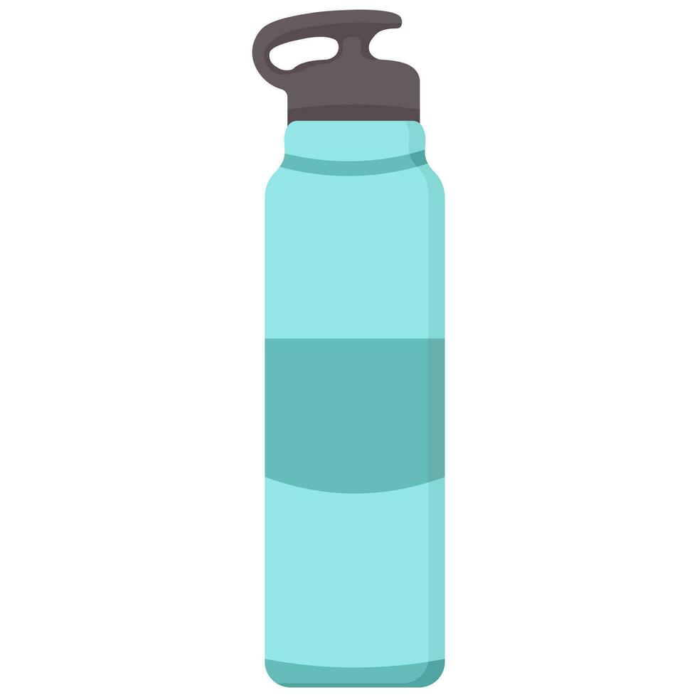 Plastik Sport Wasser Flasche. Vektor Symbol