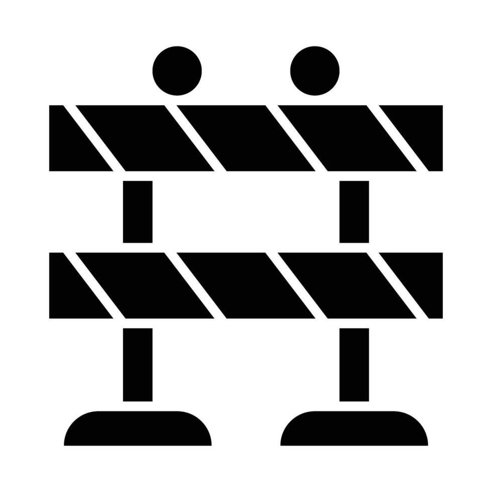 Barrikade Vektor Glyphe Symbol zum persönlich und kommerziell verwenden.