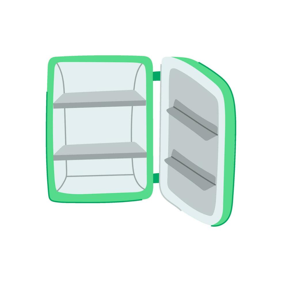 inhemsk kylskåp tecknad serie vektor illustration