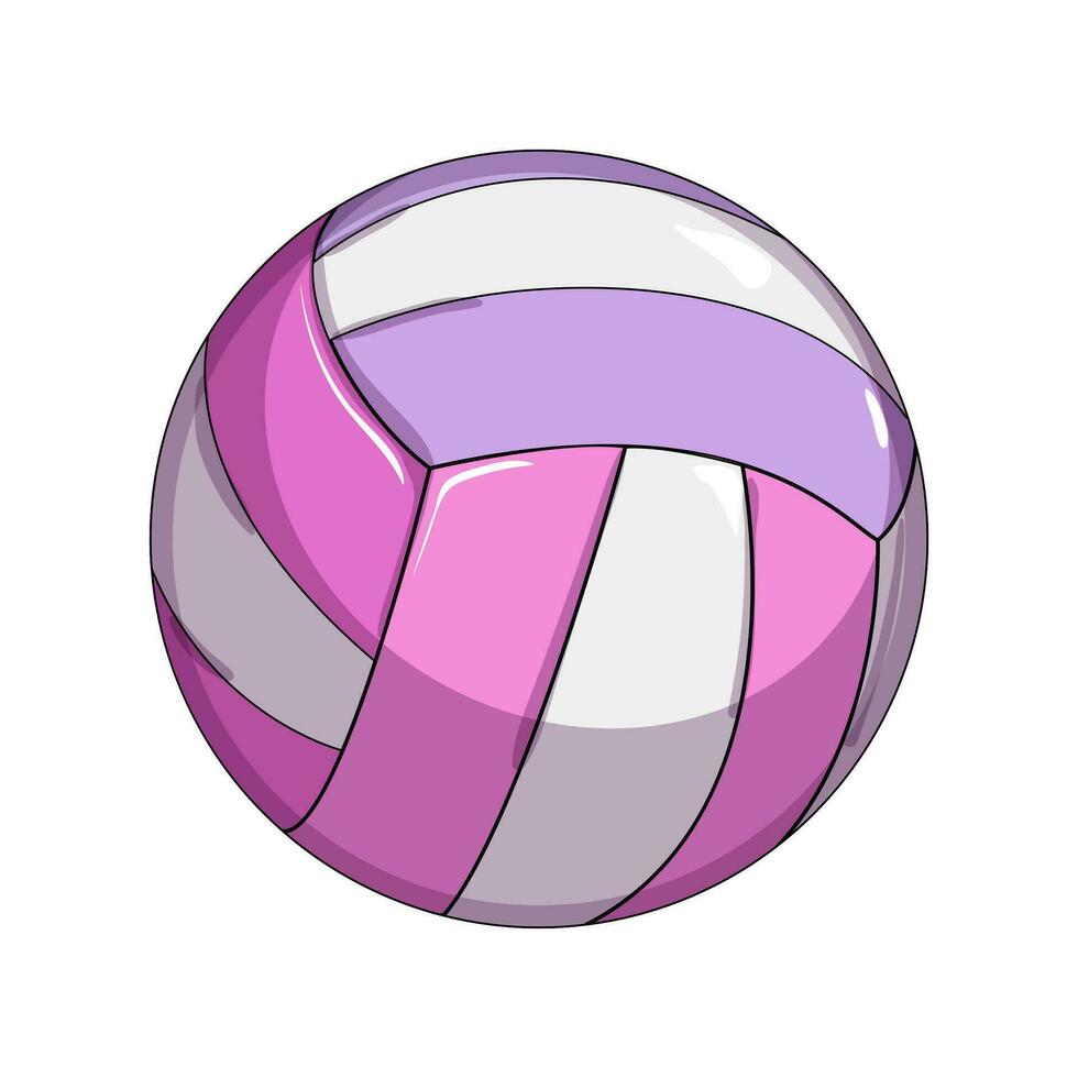konkurrens volleyboll boll tecknad serie vektor illustration