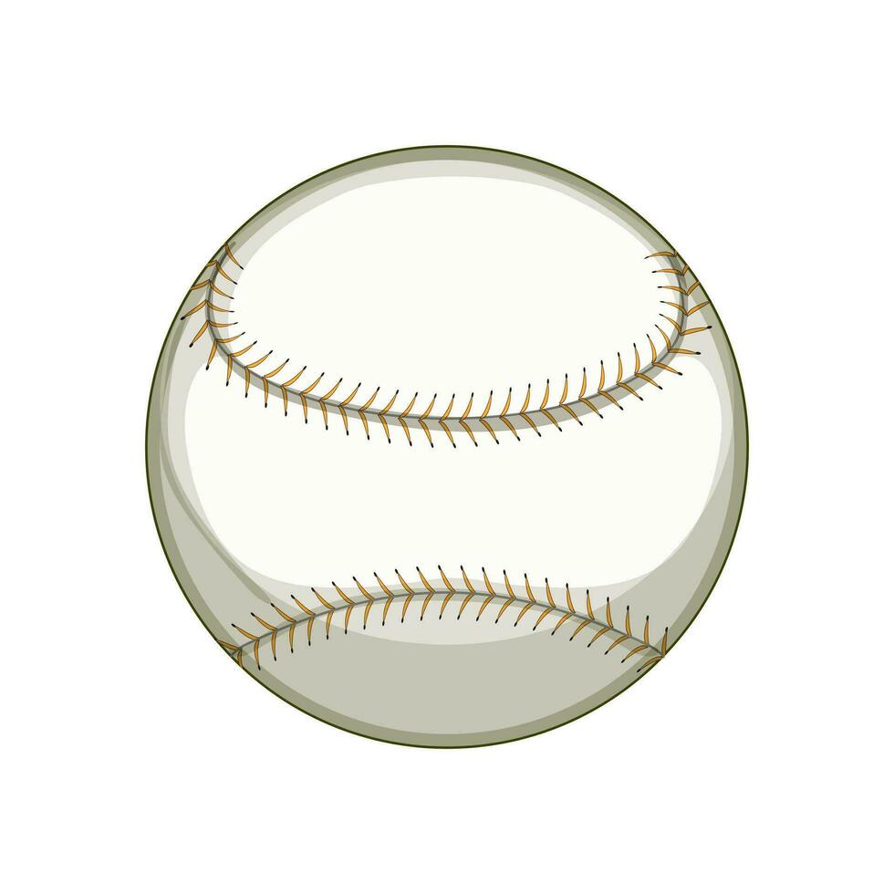 Liga Baseball Ball Karikatur Vektor Illustration