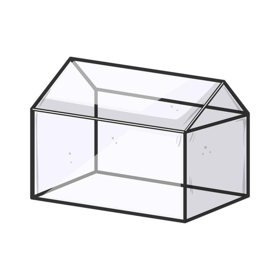 Natur Terrarium Glas Karikatur Vektor Illustration