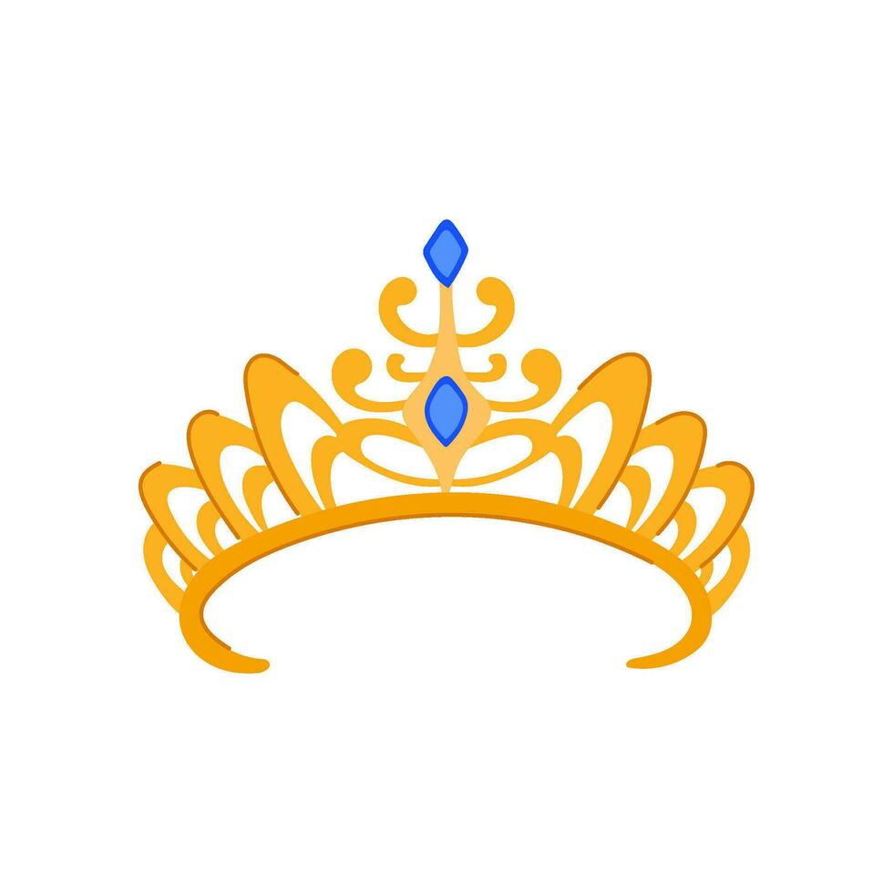 logotyp tiara tecknad serie vektor illustration