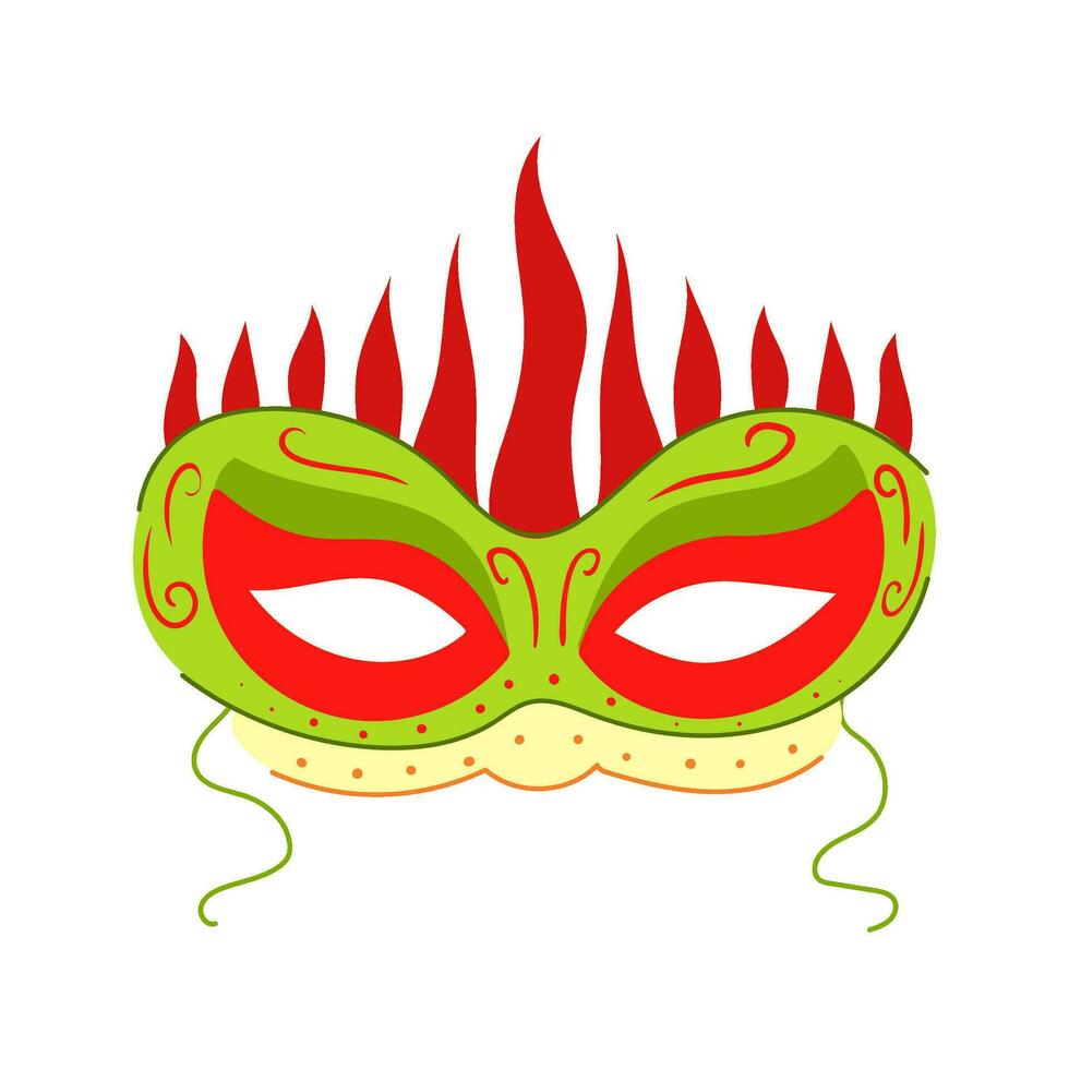 maskerad karneval mask tecknad serie vektor illustration