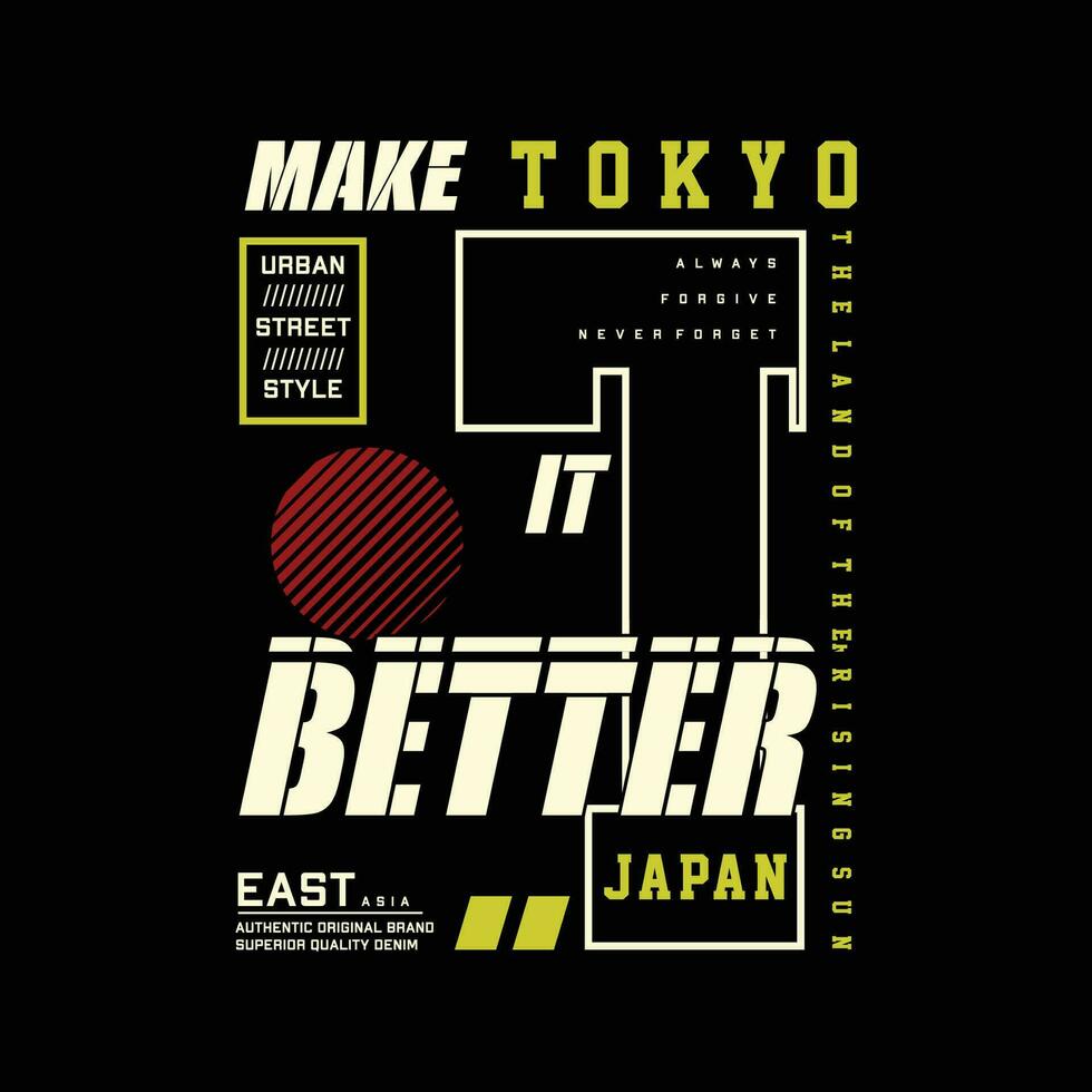 tokyo Japan, öst Asien, grafisk design, typografi vektor, illustration, för skriva ut t skjorta, Häftigt modern stil vektor