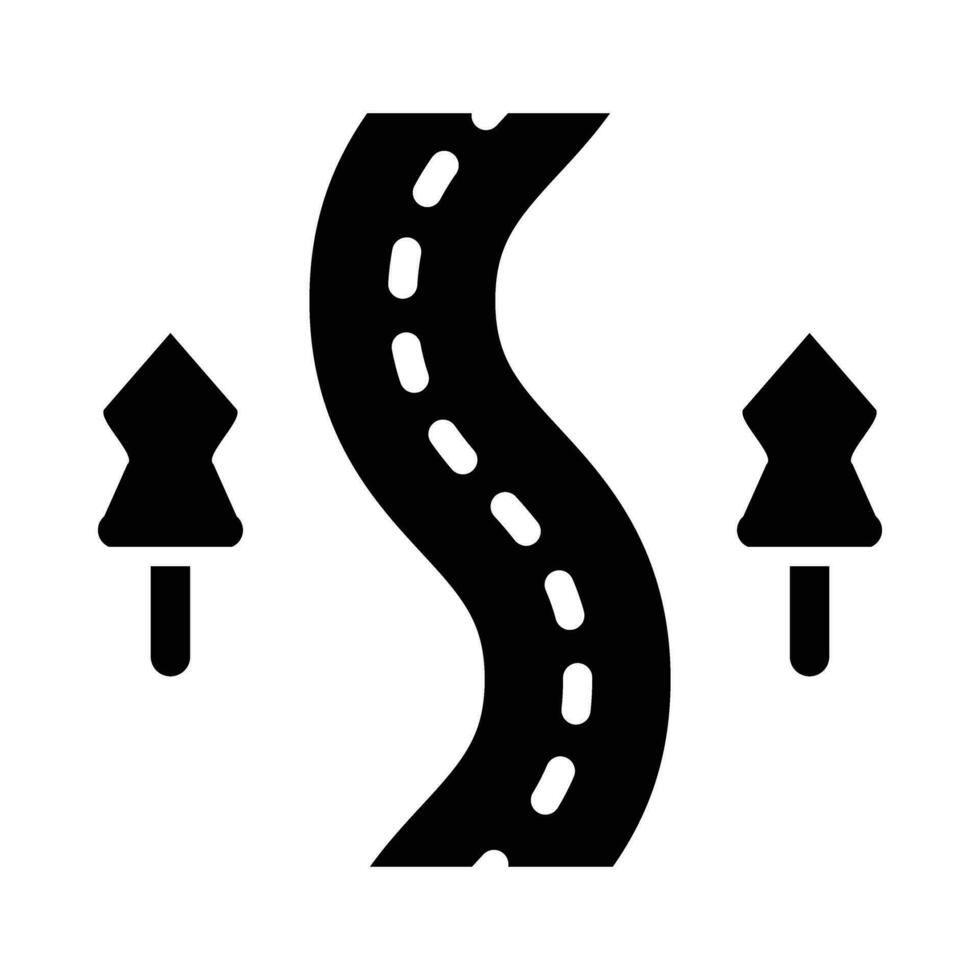 windig Straße Vektor Glyphe Symbol zum persönlich und kommerziell verwenden.