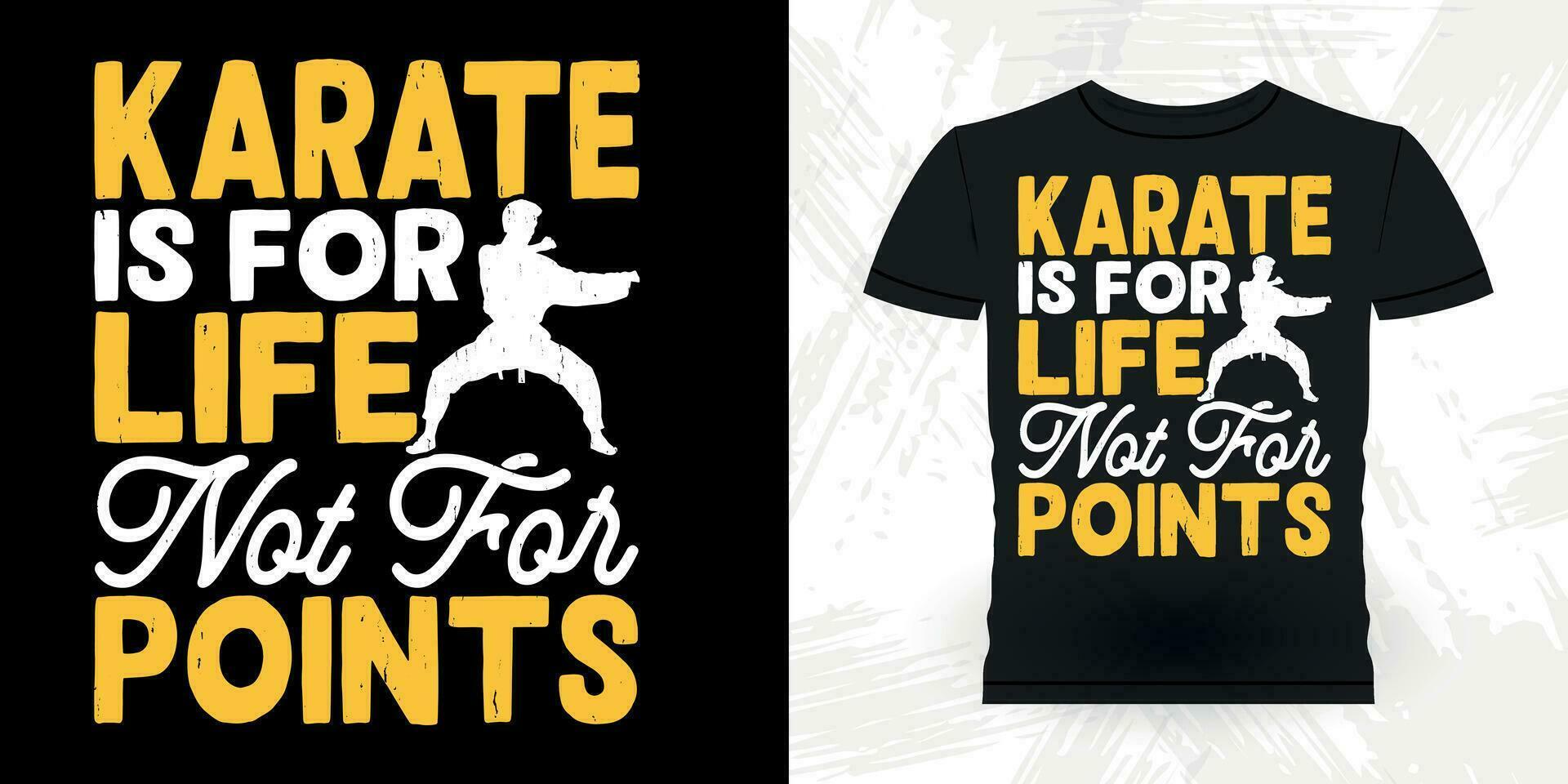 rolig karate Träning årgång karate t-shirt design vektor