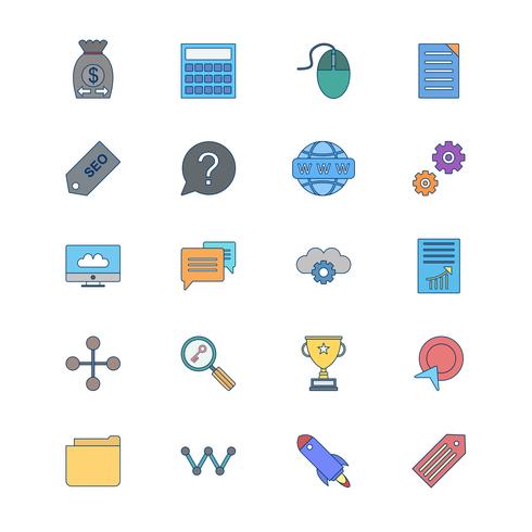 Satz von Vector SEO Search Engine Optimization Icons